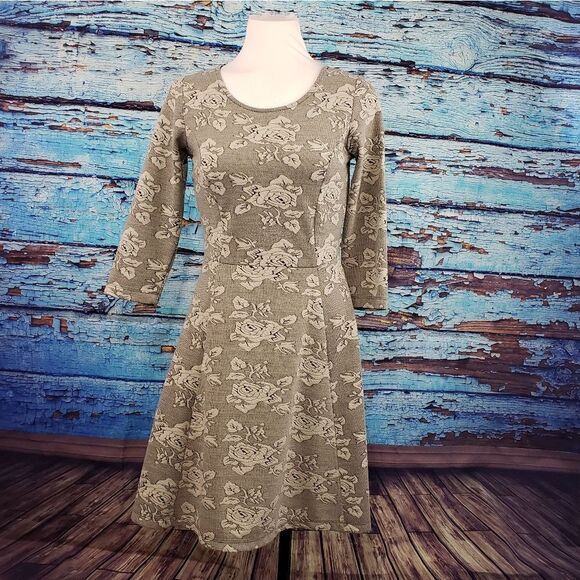 Jack BB Dakota grey fit and flare dress small - Picture 1 of 6